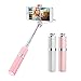 Selfie Stick,TOPMAX Portable Selfie Sticks [No Bluetooth] Wire Control Phone Holder for iPhone 4-8 ( 8/8 plus 7/7 plus need an adapter) and Android (4.2.2 above system) (Pink)