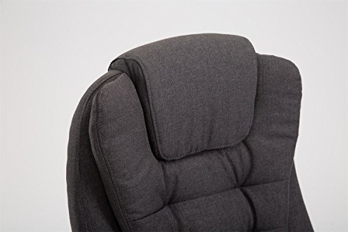 CLP-Sedia-Ufficio-Thor-XXL-in-Stoffa-Poltrona-Studio-Carico-Max-150-kg-I-Sedia-Pc-Ergonomica-Imbottita-e-Regolabile-in-Altezza-I-Sedia-da-Scrivania-con-Ruote-e-Alto-Schienale-Grigio-Scuro