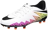Nike Kids Hypervenom Phelon II Fg White/Black/Total Orange/Volt Soccer Cleat 1 Kids US