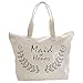 ELEGANTPARK Maid of Honor Tote - Bridesmaid Gifts for Wedding, Bridal Shower & Bachelorette Party - Zip Canvas Cotton Shoulder Bag