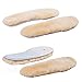ABUSA Sheepskin Insoles Women's Premium Think Wool Fur Fleece Inserts Cozy & Fluffy 6X2