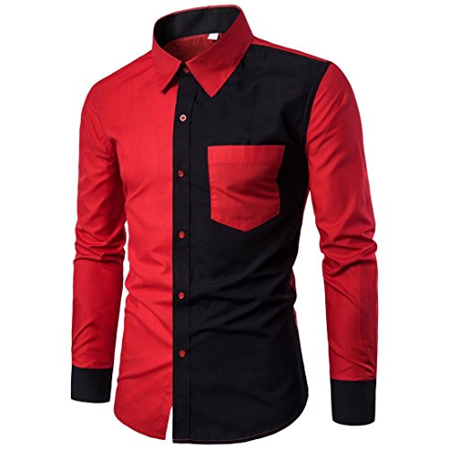 image for Toponly Men T-shirt Men's Blouse,Toponly Men Patchwork Casual Slim Fit