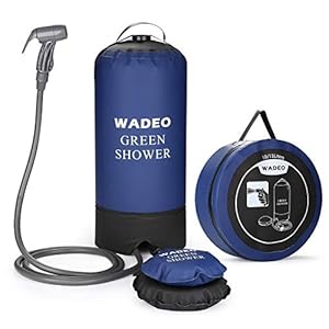 Campingdouche, WADEO Draagbare Buitendouche met Waterpomp, 11 Liter Outdoor Draagbare Druk Kamp Douche, Perfect voor…