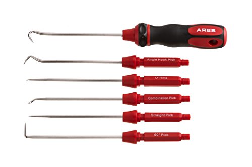 thumbnail image 2 of ARES 6-Piece Hook And Pick Set With Storage Pouch - Chrome Vanadium Steel 2 of 14