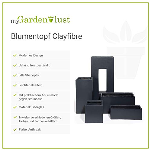 myGardenlust Blumentopf in - Pflanzkübel aus Fiberglas - Blumenkübel für Indoor & Outdoor - Übertöpfe groß und… – Bild 3