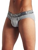 C-IN2 Men's Core Basic Lo No Show Profile Sling Support Brief, Grey Heather, Small