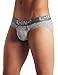 C-IN2 Men's Core Basic Lo No Show Profile Sling Support Brief, Grey Heather, Large