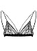 Wink Gal Women's Floral Lace Bralette Strappy Triangle Wirefree Bra Bustier White Small