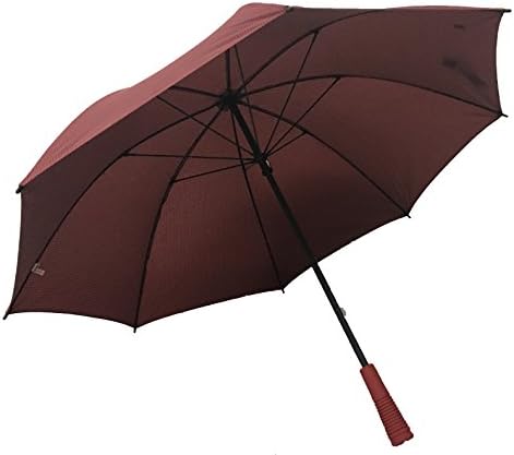 Lilac "Classic Checked Series" Stick Umbrella with 8 Ribs, 0.5cm Check, Red