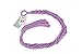 Mkono Colorful Macrame Plant Hanger Indoor Outdoor Hanging Planter Basket Cotton Rope 4 Legs 40 Inch-Purple