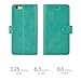 Caseen iPhone 6 Plus Case, OTTIMO Apple iPhone 6S Plus Wallet Case Cover [Synthetic Leather][Kickstand][Card Pocket] Slim Cash Card Case Cover for Apple iPhone 6 Plus / 6S Plus - Teal