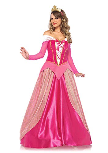 Leg Avenue Womens Classic Sleeping Beauty Princess Aurora Costume, LARGE, Pink