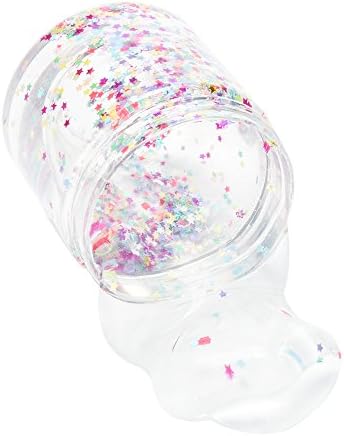 Sinma Colourful Pentagram Clear Slime Magic Mixting Mud Fluffy Slime Putty Scented Stress Kid Clay Toy (170ml ) (Clear)