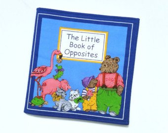 Teddy Bear's "Little Book of Opposites" Fabric Book Panel (Great for Quilted Book Kit, Quilting, Sewing, Craft Projects, Wall Hangings, Throw Pillows and More) 35" X 44"
