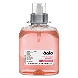 GOJO FMX-12 Foam Hand Wash, Cranberry, FMX-12 Dispenser, 1250ml Pump - three dispenser refills.