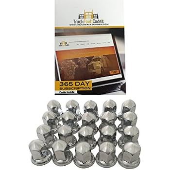 Chrome Hub Cover Semi Truck Wheel Kit Axle Cover 33mm Lug Nut Covers