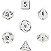 Chessex Polyhedral 7-Die Opaque Dice Set - White with Black