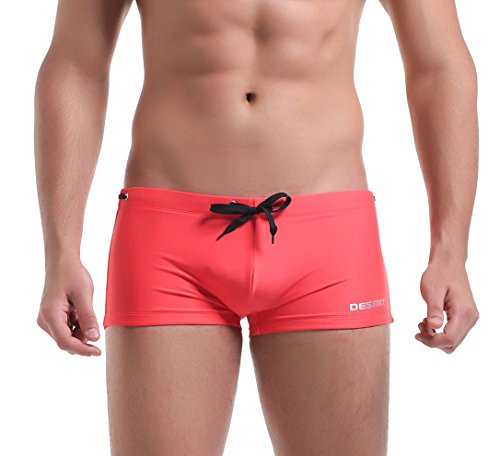 WUAMBO Men's Solid Swimming Shorts Fashion Swimwear US M with Asian Tag XL(Waist:32"-34") - Thumbnail 5