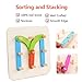LiKee Wooden Pattern Block Alphabet & Number Puzzle Sorting and Stacking Games Montessori Educational Toy Jigsaw Puzzle for Toddlers Kids Boys Girls Age 3+ Years Old and Preschool Classroom