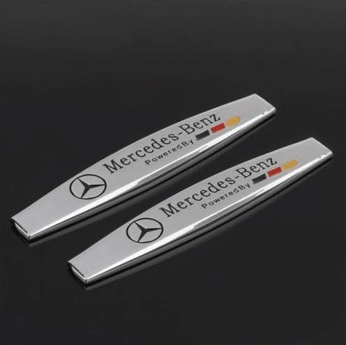 SXhhqhsm 2 pcs Car Styling Accessories Zinc Alloy Emblem Badge Decal Fender Side Sticker