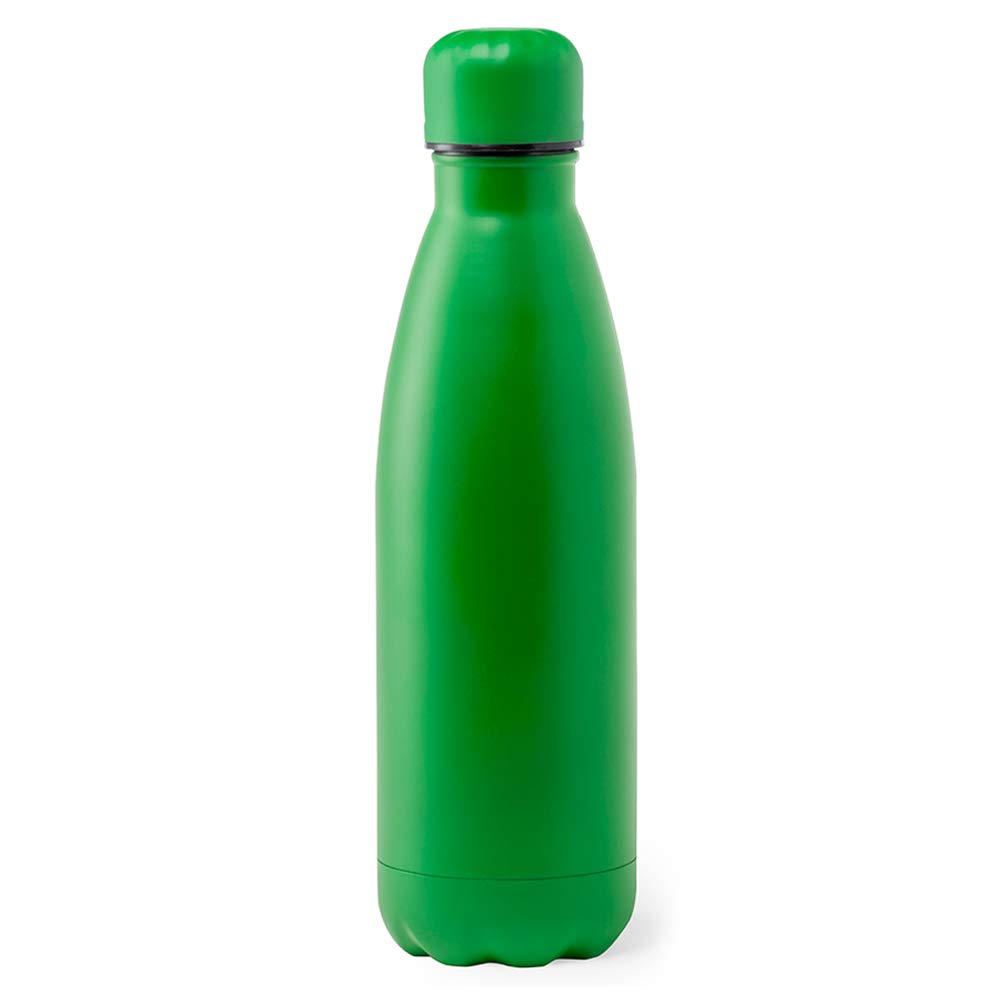 eBuyGB Metal Water Bottle 790ml Stainless Steel Leakproof Drinks Bottle Reusable BPA Free Matt Water Bottles - Travel Cup for School, Gym, Outdoor, Yoga & Sports - Green (Pack of 1)