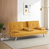 ERYE 3 in 1 Upholstered Futon Sofa Loveseat