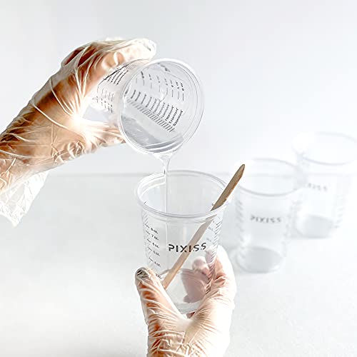 Disposable Epoxy Resin Mixing Cups with Measurements (20Pack) Pixiss