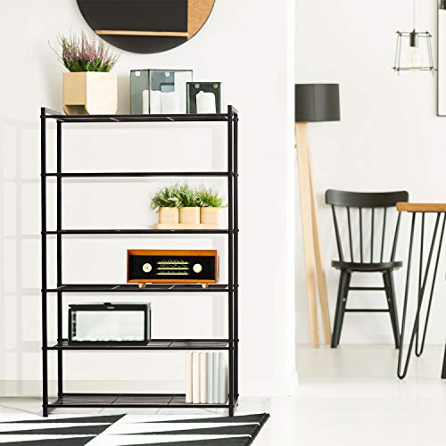 Titan Mall Shoe Rack 6 Tiers Shoe Organizer Free Standing Shoe Rack Metal Shoe Rack 25 Inch Wide Shoe Tower Shelf Storage - Thumbnail 4