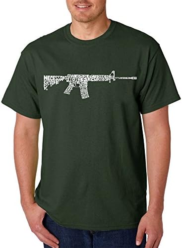 Men's Word Art T-Shirt- AR15 2nd Amendment Word Art - Forest Green - XX-Large