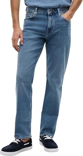 Straight Denton Jeans Washes, Pantaloni, Uomo, Denim (Light Blue), 40W / 34L