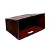 The Lucky Clover Trading Roosevelt Faux Leather Magazine Holder Bin, Brown