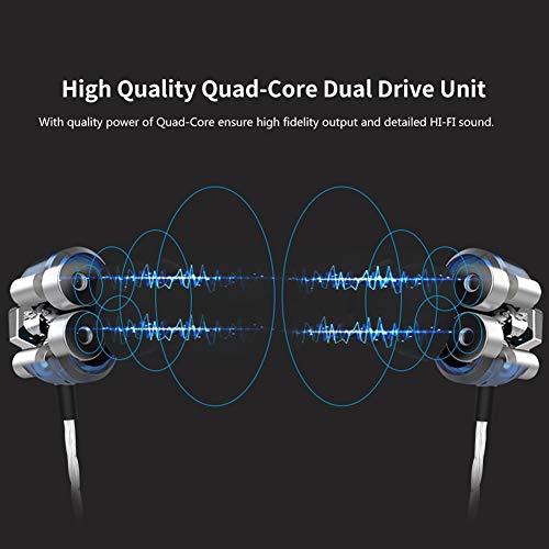 SOMIC V4 Blue in Ear HiFi Sound Earphones with 3.5MM Plug Work for Mobile Phone, iPod, Sweat-Proof Sport Music Earbuds for Running Jogging Gym - Thumbnail 5