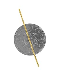 Cadena de plata de ley chapada en oro amarillo de 14 quilates, 0.043 in, corte de diamante, sin níquel, 14   36 pulgadas