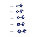 Silverline Jewelry Ball Earrings 5 Pair Set 316L Surgical Stainless Steel Round Ball Stud Earrings for Women Men Teen Girls Teen Boys, Blue
