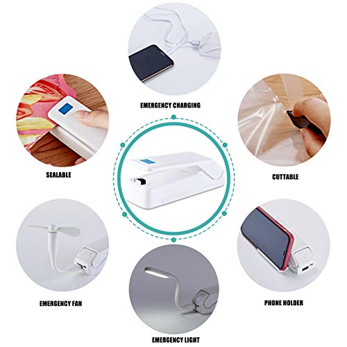 Mini Portable Bag Sealer, Handheld Three gear adjustment vacuum sealer machine for Food,suitable for Chip Bags, Plastic Food Storage Bags, Snack & Cereal Bags (Black)