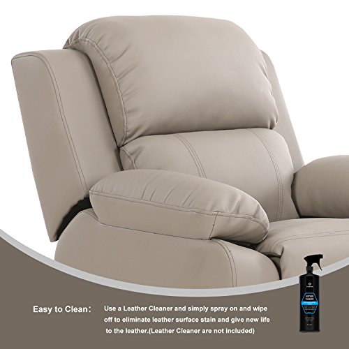 LCH Contemporary PU Leather Kids Recliner with Deluxe Padded Backrest and Flip-up Storage Arms, Mini Little Small Recliner Sofa Chair for Baby Toddler Boys Girls Childrens - Gray - Thumbnail 5