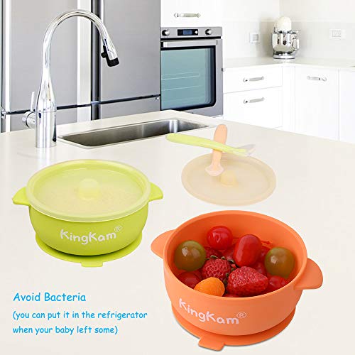 2 Pack Baby Bowls, Best Suction Bowls for Baby Toddler selfFeeding