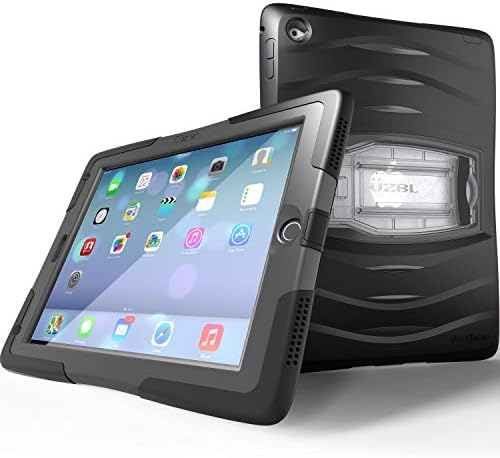 ShockWave Ultra-Protective Rugged iPad Air 2 case with stand and screen protector, by UZBL (Black)