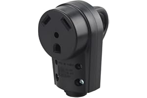 XINLIYA 30 Amp RV Plug, Heavy Duty NEMA TT-30P Replacement Plug Adapter, 125V Electrical Power Connector Extension Cord End w