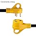 Miady 30ft 30Amp Heavy Duty RV Extension Cord, Easy Unplug Design with Cord Organizer, 10 Gauge, ETL Listed