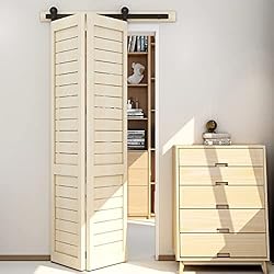 CCJH 42" Bi-Folding Sliding Barn Door Hardware Kit