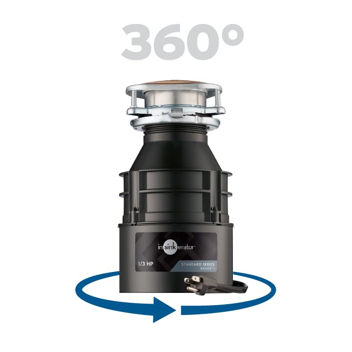 InSinkErator Garbage Disposal with Power Cord, Badger 1, Standard