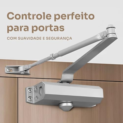 Mola Aerea Braço Amortecedor Hidráulica Fechar Porta Fechador Automatico Com Regulagem