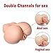 Realistic Sex Doll Male Masturbator with Vagina and Anal, 3D Realistic Adult Toy for Men Adult Love Toy with Lifelike Pocket Ass Virgin Vagina 2 Openings Fleshlike Skin Toys for Man