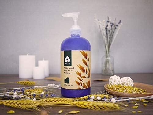 Arf Arf Natural Oatmeal Dog Shampoo - White Coated Dog Shampooo, 18 Oz