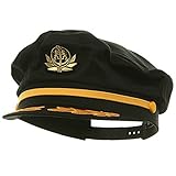 Broner Adjustable Captain Flagship Hat (One Size, Black)