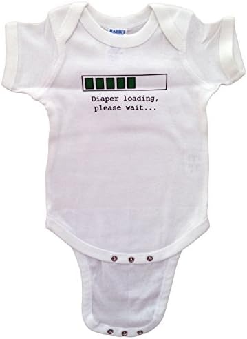 Cotton Online Sales Baby Diaper Loading Bodysuit 6 Month White