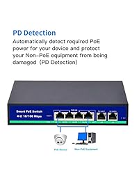 Interruptor PoE, interruptor PoE de 6 puertos e interruptor PoE de 10 puertos (doble)