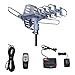 Will Brands 150+Miles Range Outdoor Amplified Digital TV Antenna-4K/1080p High Reception 40FT RG6 Cable-Motorized 360Degree Rotation Wireless Remote Control with Snap On Installation-2TVs Function primary