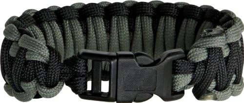 Knotty Boys 118 8" Diameter Medium Black &amp; Foliage Fat Boy Style Survival Bracelet with Hand Tied Nylon Cord Construction